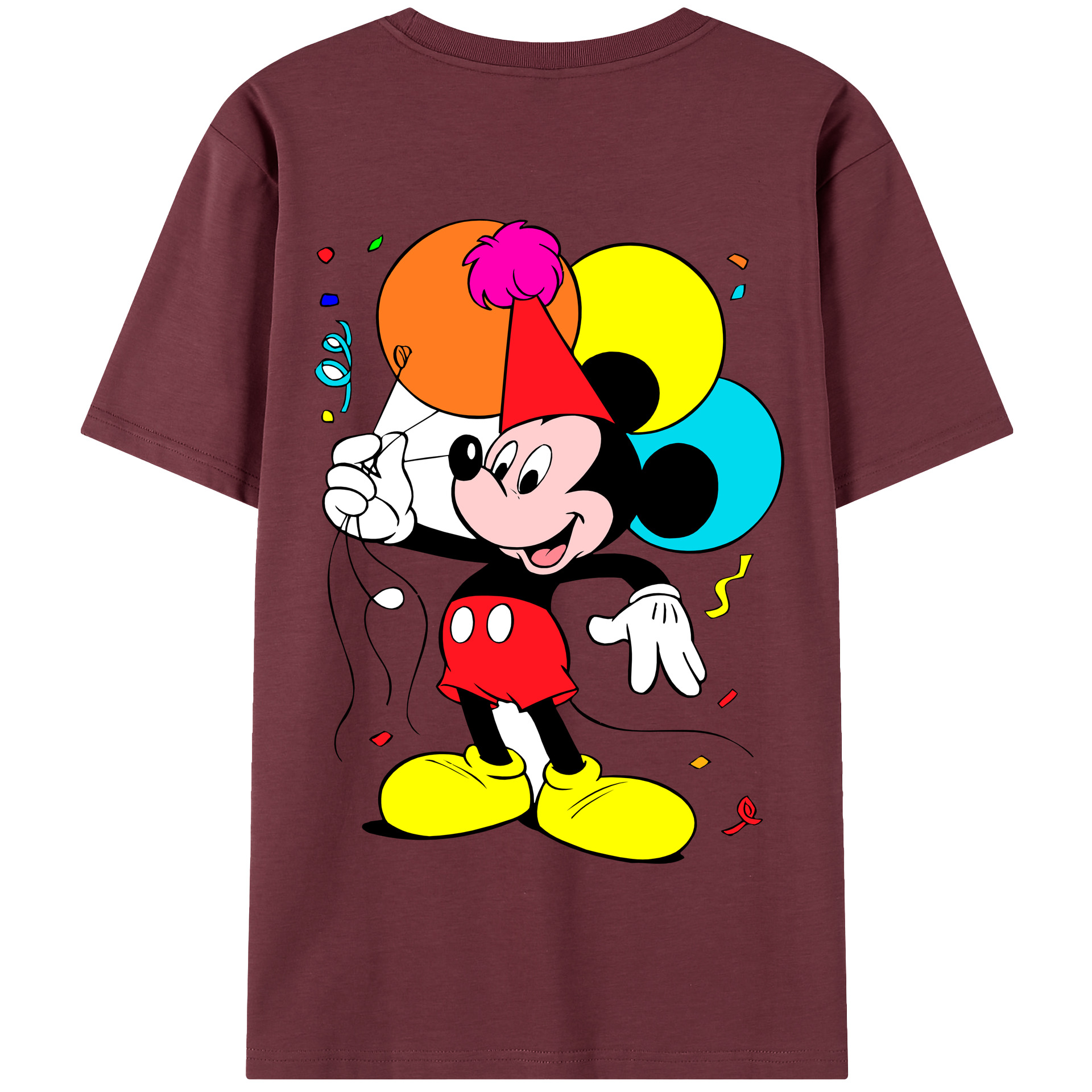 （画像用） ミッキーマウス Mickey Mouse 綿100％半袖Tシャツ（背面プリント）